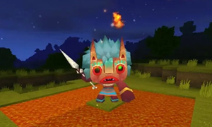 迷你世界驯服野人让他工作方法